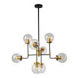 Люстра на штанге Elvan LU-171/8-E27-Bk-Gl