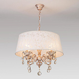 Люстра подвесная Eurosvet 10008/4 белый с золотом/тонированный хрусталь Strotskis