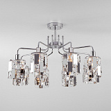 Люстра на штанге хрустальная Eurosvet 10101/8 хром/прозрачный хрусталь Strotskis