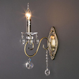 Светильник настенный Eurosvet 10104/1 античная бронза/прозрачный хрусталь Strotskis