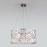 Люстра подвесная хрустальная Eurosvet 10116/5 хром/прозрачный хрусталь Strotskis
