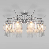 Люстра потолочная хрустальная Eurosvet 10119/8 хром/прозрачный хрусталь Strotskis