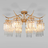 Люстра потолочная хрустальная Eurosvet 10119/8 золото/прозрачный хрусталь Strotskis