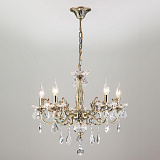Люстра подвесная Eurosvet 3281/5 античная бронза/прозрачный хрусталь Strotskis