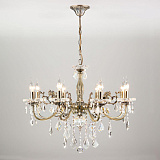 Люстра подвесная Eurosvet 3281/8 античная бронза/прозрачный хрусталь Strotskis