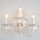 Светильник настенный Eurosvet 3305/3 белый с золотом/прозрачный хрусталь Strotskis