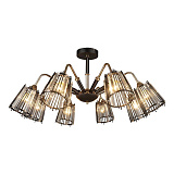 Люстра на штанге хрустальная IMEX MD.4050-8-S BK+FGD