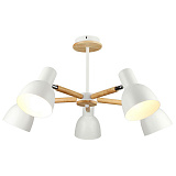 Люстра на штанге IMEX MD.4748-5-S WH+CH