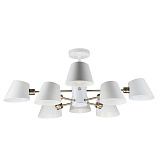 Люстра на штанге IMEX MD.9130-8-S WH+AB