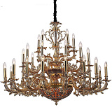 Люстра большая Lucia Tucci Firenze 1780.30.3 Antique Gold