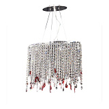 Люстра подвесная хрустальная галогеновая Lumina Deco LDP 7051-4 CHR