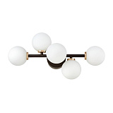 Светильник настенный галогеновый Lumina Deco LDW 6033-5 BK+F.GD