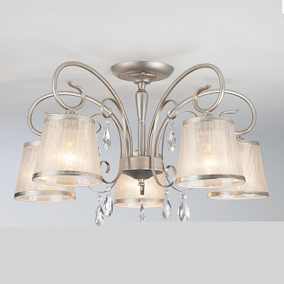 Люстра потолочная Eurosvet 60065/5 серебро